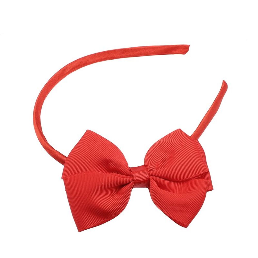 Bow Headband Fashion Cute Polyester Hairband Red
